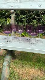 6 antieke paarse borrelglaasjes, Verzamelen, Ophalen, Zo goed als nieuw, Borrel- of Shotglas