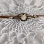 antieke echt gouden broche met pareltje, Sieraden, Tassen en Uiterlijk, Broches, 4 tot 7 cm, Gebruikt, Ophalen of Verzenden, Goud