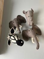 Te koop: Loods 5 dierenkop Olifant 2x, Zebra en Neushoorn, Ophalen of Verzenden, Zo goed als nieuw