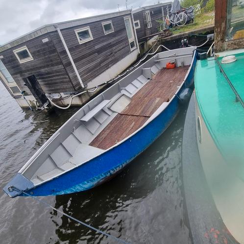 zuiderzee vlet, Watersport en Boten, Motorboten en Motorjachten, Gebruikt, Staal, 6 tot 9 meter, Benzine, Buitenboordmotor, Minder dan 10 pk