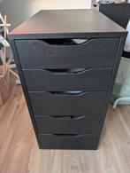 Ikea Alex ladeblok - Zwart - 6 lades, Huis en Inrichting, Ophalen, Minder dan 50 cm, 5 laden of meer, Zo goed als nieuw