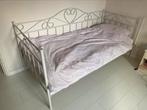 Wit metalen bed met stevige lattenbodem 90x200, Huis en Inrichting, Slaapkamer | Bedden, Ophalen, Gebruikt, 90 cm, Eenpersoons