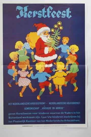 Affiche Kerstfeest | Heruitgave 1994 beschikbaar voor biedingen
