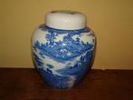 Grote Japanse Blue Willow gemberpot met deksel, Antiek en Kunst, Ophalen of Verzenden