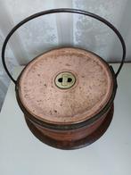 antieke houten stoof met koperen waterbak, jaren '20/30, Antiek en Kunst, Ophalen of Verzenden