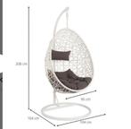 Witte Hangstoel Xenos, Ophalen, Kunststof, Gebruikt, Wit