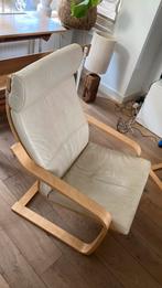 Leren stoel, Huis en Inrichting, Fauteuils, Ophalen, Zo goed als nieuw, Hout