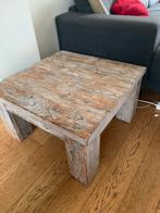 Steigerhouten bijzet tafel 70 x 70 x 40 cm, Ophalen, Minder dan 45 cm, Vierkant, 55 tot 75 cm