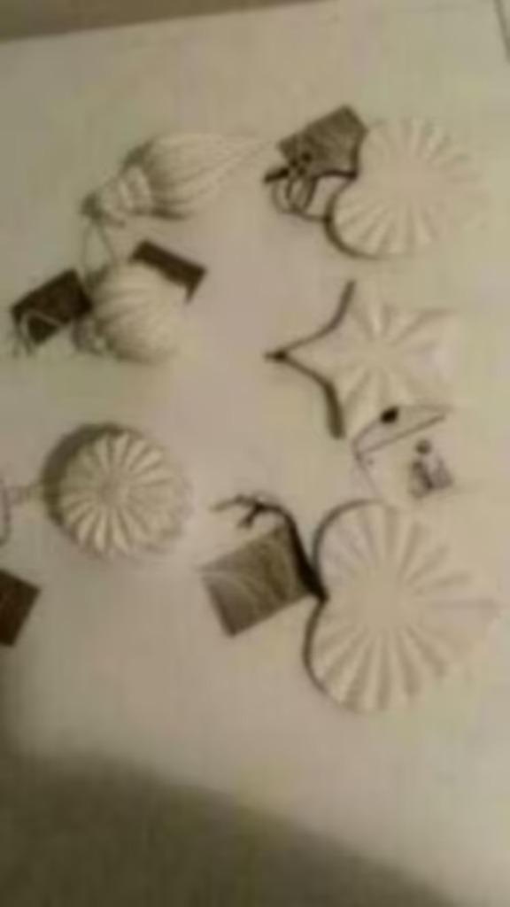 Kersthangers 6 stuks / kerstballen van aardewerk, Diversen, Kerst, Nieuw, Ophalen of Verzenden