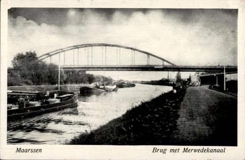 Maarssen Brug Merwedekanaal schepen zegel+ st 1944, Verzamelen, Ansichtkaarten | Nederland, Gelopen, Utrecht, 1940 tot 1960, Ophalen of Verzenden