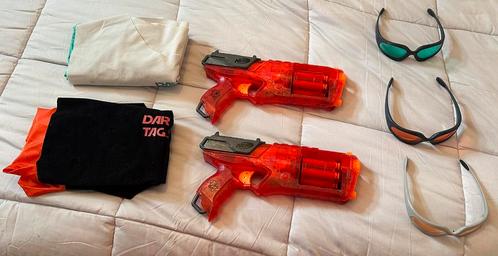 2x Nerf N-Strike Elite Strongarm Red Zombie + vesten brillen, Kinderen en Baby's, Speelgoed | Buiten | Actiespeelgoed, Zo goed als nieuw