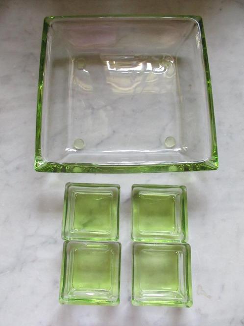 Glazen snack- of tapasset, Huis en Inrichting, Keuken | Servies, Nieuw, Schaal of Schalen, Overige stijlen, Glas, Ophalen of Verzenden