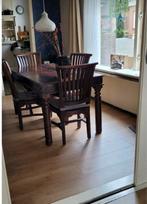 Eethoek met 4 stoelen, zeer stevig, Huis en Inrichting, Stoffering | Vloerbedekking, Ophalen, Gebruikt, 75 m² of meer, Laminaat