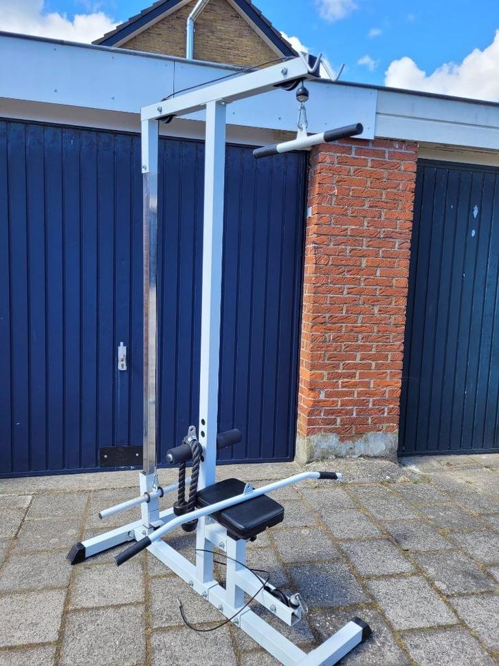 Multifunctionele Kabelmachine & Boxzak + Handschoenen, Sport en Fitness, Fitnessmaterialen, Gebruikt, Overige typen, Armen, Borst