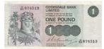 Schotland (Clydesdale Bank), 1 Pond, 1979, Postzegels en Munten, Bankbiljetten | Europa | Niet-Eurobiljetten, Los biljet, Ophalen of Verzenden