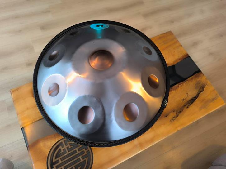 Handpan Zilver Bruin 432hz, 12 tonen! D-mineur, Muziek en Instrumenten, Percussie, Zo goed als nieuw, Melodische percussie, Ophalen of Verzenden