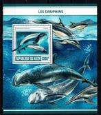 niger 2017 pf blok dolfijnen zeeleven zeezoogdieren dolphins, Ophalen of Verzenden, Postfris, Dier of Natuur