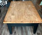 Salontafel teak hout en zwart. Degelijke teakhouten tafel., Huis en Inrichting, Tafels | Eettafels, Ophalen, Rechthoekig, 100 tot 150 cm