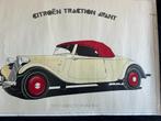 Affiiche Citroen Traction Avant, type 7 cabriolet 1934, Gelezen, Ophalen of Verzenden, Hugo Lieve, Citroën
