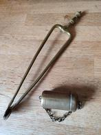 Tondeldoos met kooltjes tang, Antiek en Kunst, Ophalen of Verzenden