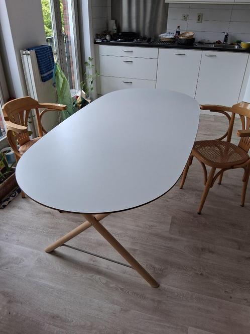 Ovalen tafel (ikea), Huis en Inrichting, Tafels | Eettafels, Zo goed als nieuw, 50 tot 100 cm, 150 tot 200 cm, Vijf personen of meer