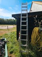 Aluminium opsteekladder 2 delig, Doe-het-zelf en Verbouw, Ladders en Trappen, Ophalen of Verzenden, Gebruikt, 4 meter of meer