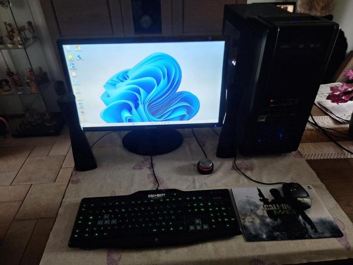 Complete gaming I3 pc met Windows 11, Computers en Software, Desktop Pc's, Gebruikt, 3 tot 4 Ghz, HDD, SSD, 16 GB, Met videokaart