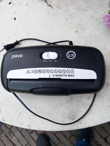 Papierversnipperaar Pavo beschikbaar voor biedingen