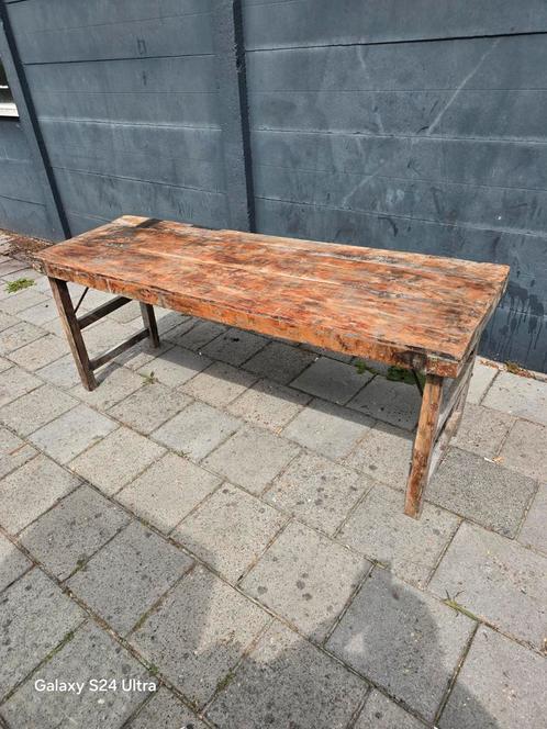 02 Indonesië Tafel van hardhout
Inklapbaar 170x55x70, Huis en Inrichting, Tafels | Sidetables, Zo goed als nieuw, Ophalen