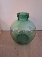 Vintage Viresa groene vaas, Ophalen, Gebruikt, Glas, Minder dan 50 cm