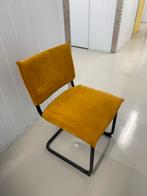 6x Eetkamerstoelen Dylan Ribstof Oker/Rood, Huis en Inrichting, Stoelen, Gebruikt, Overige kleuren, Ophalen of Verzenden, Metaal
