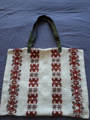 Folklore retro shopper, tote bag met rits beschikbaar voor biedingen