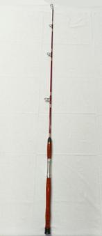 Vintage hengel tokoz 1,60 meter 1 delig rood bordeaux, Watersport en Boten, Ophalen, Zo goed als nieuw, Werphengel