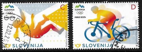 Slovenië 2024 duo mi.1637 +1638 OLYMPISCHE SPELEN PARIJS, Postzegels en Munten, Postzegels | Europa | Overig, Gestempeld, Overige landen