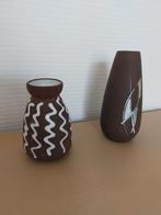 2x mini vaasjes jaren 50/60 hoog 12 cm/8cm., Verzamelen, Retro, Ophalen, Huis en Inrichting