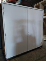 Hardhout kozijn met dubbele garage deuren, Ophalen, Hout, 120 cm of meer, 215 cm of meer