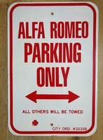 Metalen plaat Alfa Romeo Parking Only bord, Ophalen of Verzenden, Zo goed als nieuw, Auto's