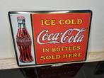 Coca Cola Reclamebord Metaal, Verzamelen, Merken en Reclamevoorwerpen, Ophalen of Verzenden, Gebruikt, Reclamebord