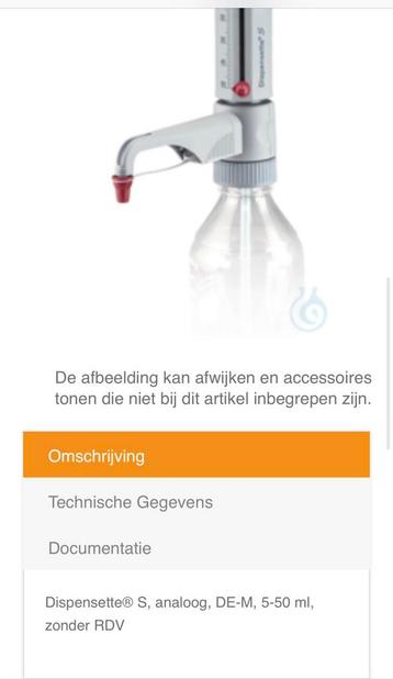 NIEUW! “Brand” Dispensette S, analoog, 5-50ml, €269,99