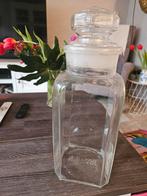 Antieke glazen snoeppot / voorraadpot met deksel. 40 cm, Antiek en Kunst, Ophalen of Verzenden