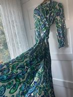 Maxi lange bohemian pofmouw ikat print jurk wikkeljurk Zara, Maat 38/40 (M), Blauw, Ophalen of Verzenden, Zo goed als nieuw
