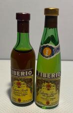 2 Miniatuur flesjes Tiberio rode+witte wijn. Lengte 8 cm., Ophalen of Verzenden