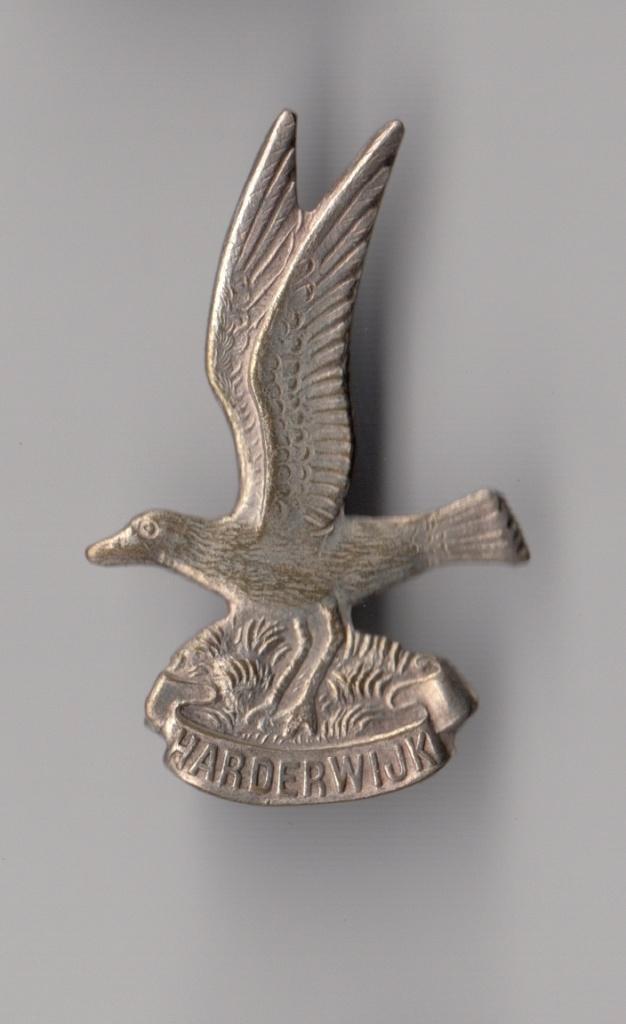 Harderwijk Meeuw broche, Verzamelen, Speldjes, Pins en Buttons, Gebruikt, Speldje of Pin, Overige onderwerpen, Ophalen of Verzenden