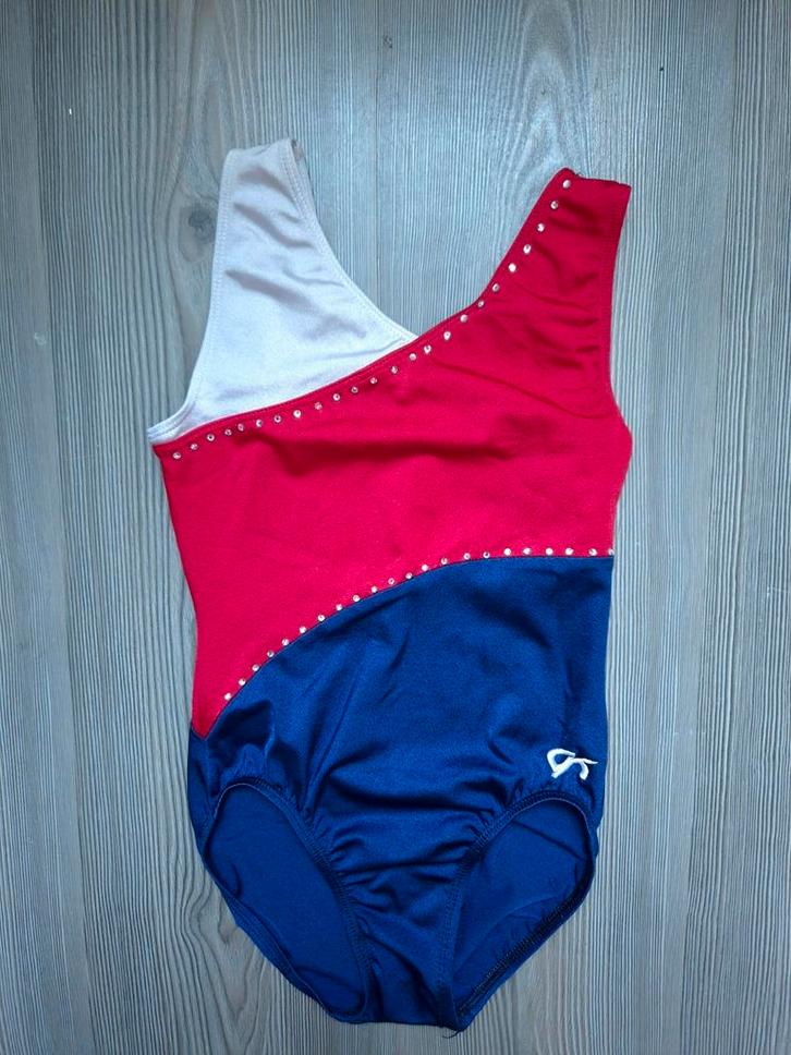 Turnpakje GK maat 134/140/146, Sport en Fitness, Turnen, Zo goed als nieuw, Turnpak(je), Kindermaat 122 t/m 140, Blauw, Ophalen of Verzenden