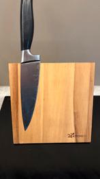 Houten messenhouder met magneet, Ophalen of Verzenden, Zo goed als nieuw