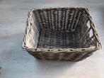 3x stevige grote rieten manden 50 x 30 x 41cm evt. fietsmand, Huis en Inrichting, Woonaccessoires | Schalen en Manden, Rechthoekig