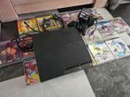 Playstation 3 zwart met 2 controllers en 17 spellen, Spelcomputers en Games, Ophalen, Met 2 controllers, Slim