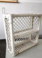 vintage rotan wandrek kastje shabby chic retro jaren70 stijl, Huis en Inrichting, Woonaccessoires | Wandplanken en Boekenplanken