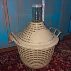 Grote glazen fles in mand - 5 liter, Ophalen of Verzenden, Gebruikt