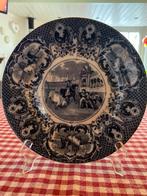Sociëteit Maastricht Bord - Spaans Tafereel, Antiek en Kunst, Ophalen of Verzenden